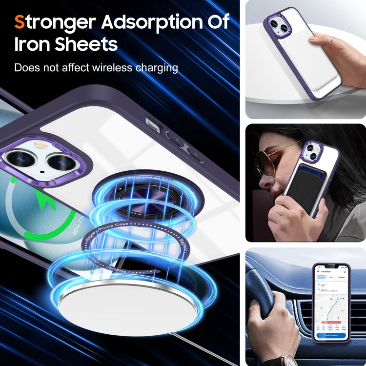 For iPhone 15 Plus Magnetic Rotating Ring Holder Phone Case