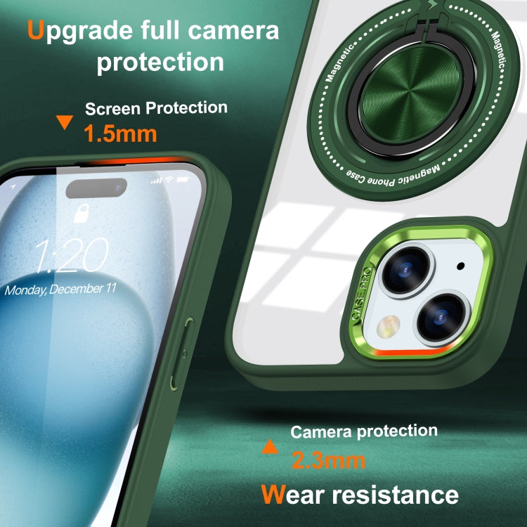 For iPhone 14 Plus Magnetic Rotating Ring Holder Phone Case