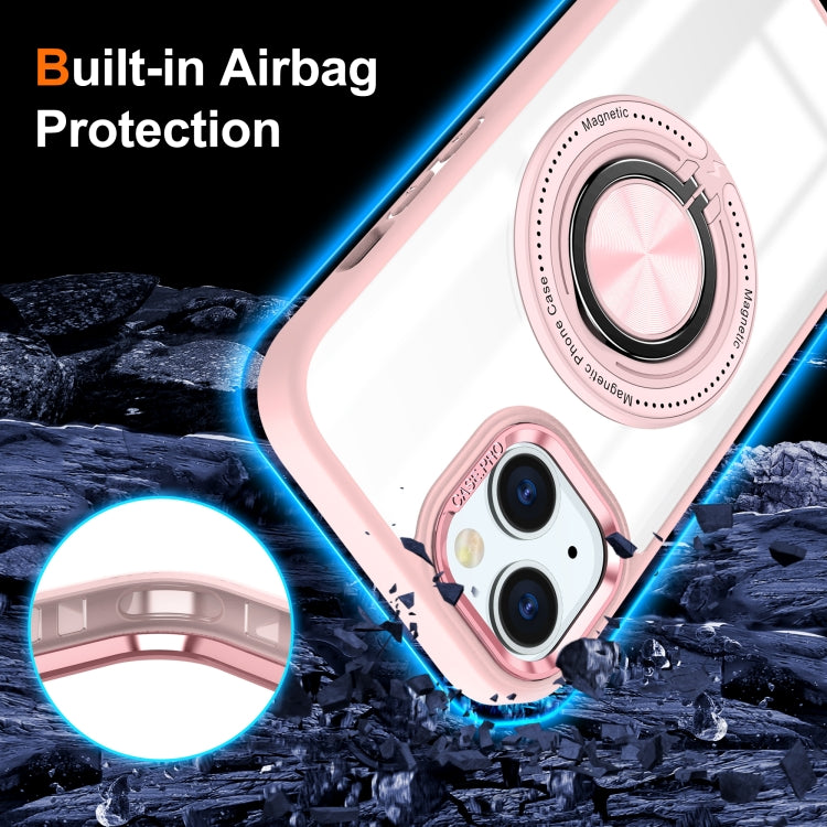 For iPhone 14 Magnetic Rotating Ring Holder Phone Case
