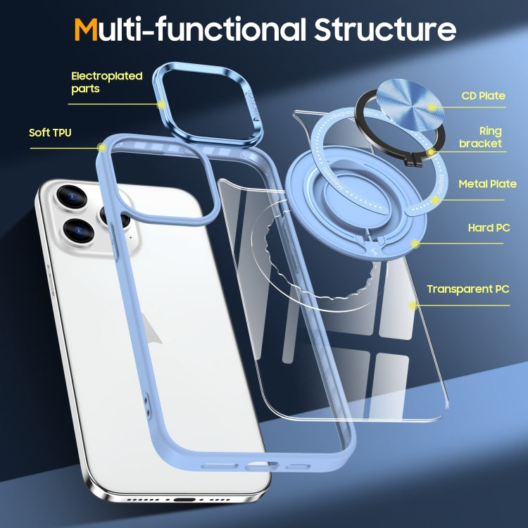 For iPhone 14 Pro Max Magnetic Rotating Ring Holder Phone Case