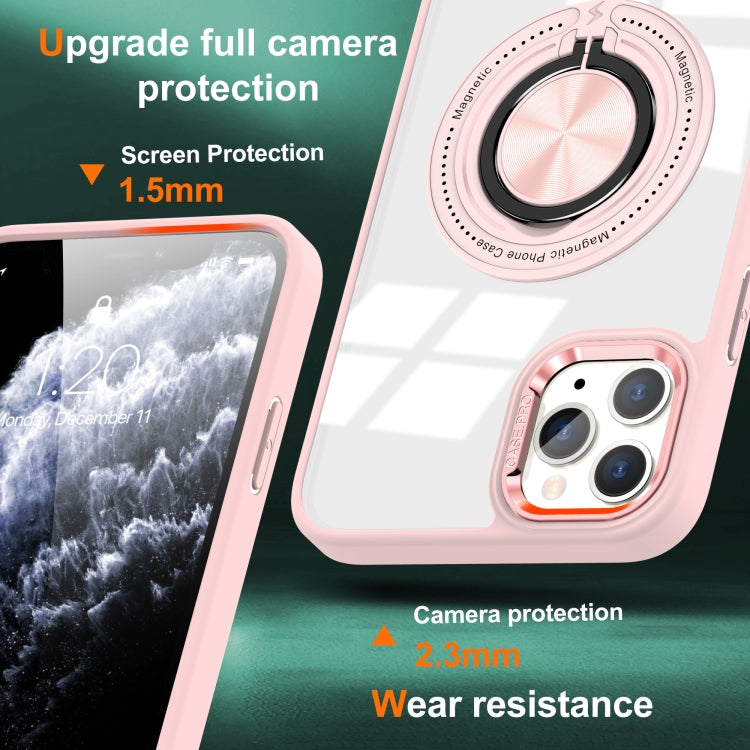 For iPhone 13 Pro Max Magnetic Rotating Ring Holder Phone Case
