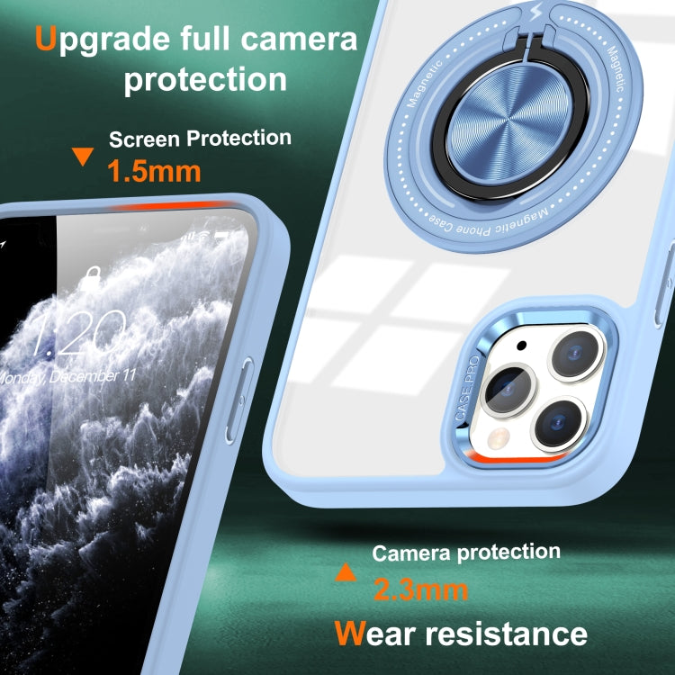 For iPhone 13 Pro Max Magnetic Rotating Ring Holder Phone Case