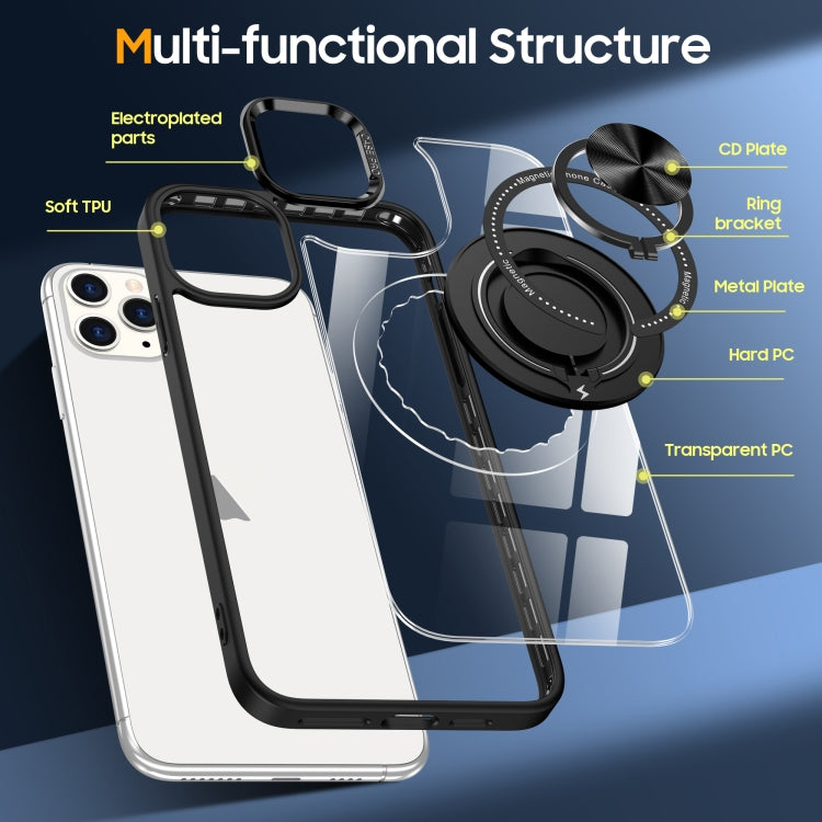 For iPhone 13 Pro Magnetic Rotating Ring Holder Phone Case