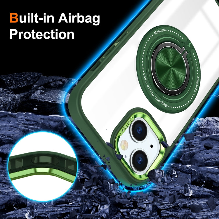 For iPhone 13 Magnetic Rotating Ring Holder Phone Case