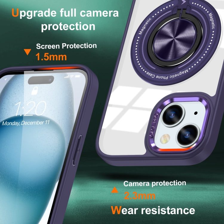For iPhone 13 Magnetic Rotating Ring Holder Phone Case