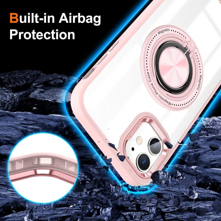 For iPhone 12 Magnetic Rotating Ring Holder Phone Case