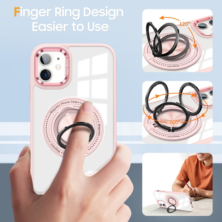 For iPhone 12 Magnetic Rotating Ring Holder Phone Case