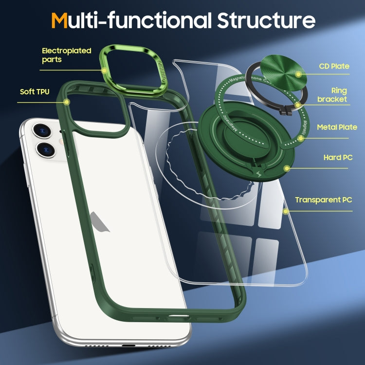 For iPhone 12 Magnetic Rotating Ring Holder Phone Case