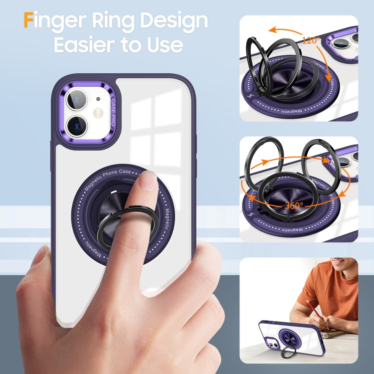 For iPhone 12 Magnetic Rotating Ring Holder Phone Case