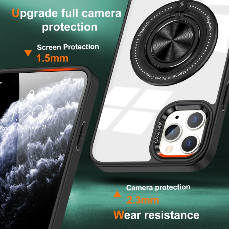 For iPhone 12 Pro Max Magnetic Rotating Ring Holder Phone Case