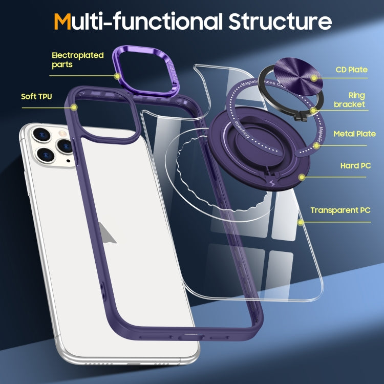 For iPhone 12 Pro Max Magnetic Rotating Ring Holder Phone Case