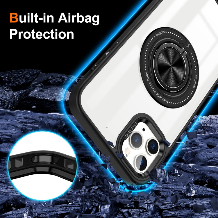 For iPhone 12 Pro Magnetic Rotating Ring Holder Phone Case
