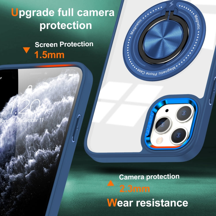 For iPhone 12 Pro Magnetic Rotating Ring Holder Phone Case