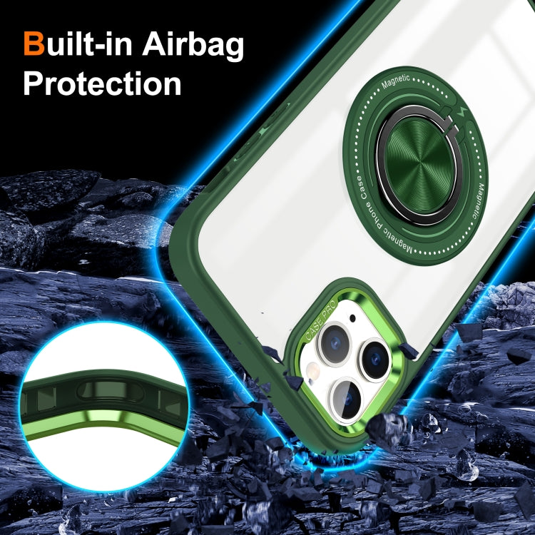 For iPhone 11 Pro Magnetic Rotating Ring Holder Phone Case