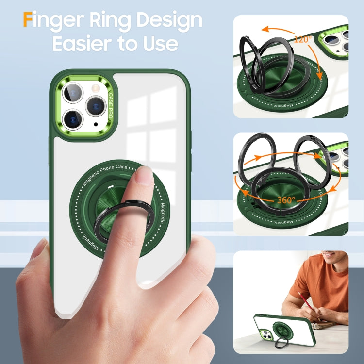 For iPhone 11 Pro Magnetic Rotating Ring Holder Phone Case