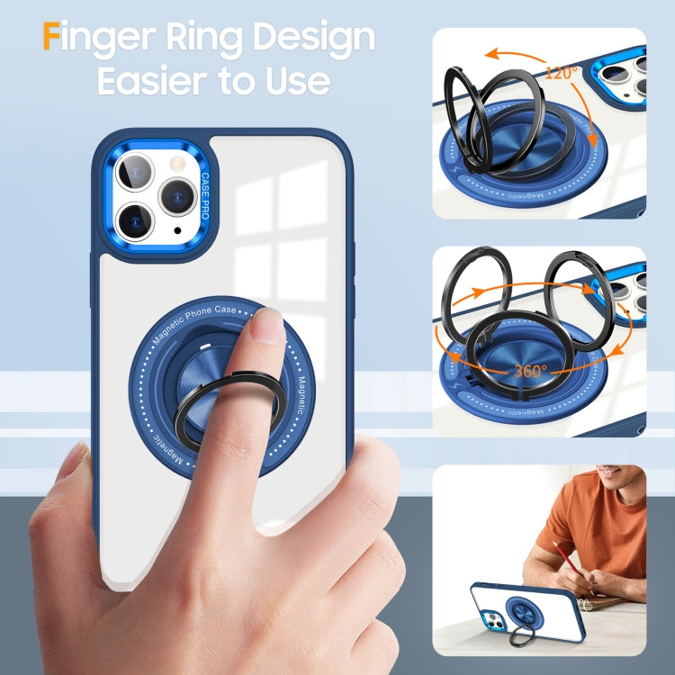 For iPhone 11 Pro Magnetic Rotating Ring Holder Phone Case