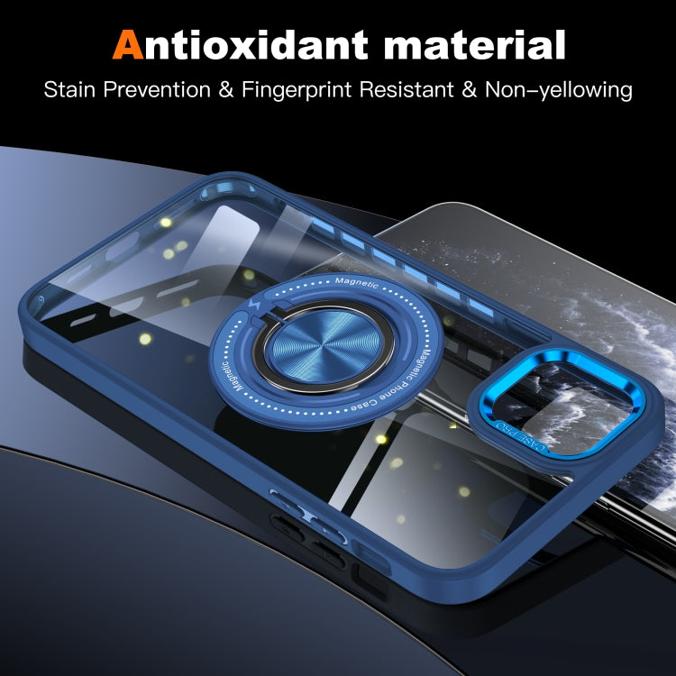 For iPhone 11 Pro Max Magnetic Rotating Ring Holder Phone Case