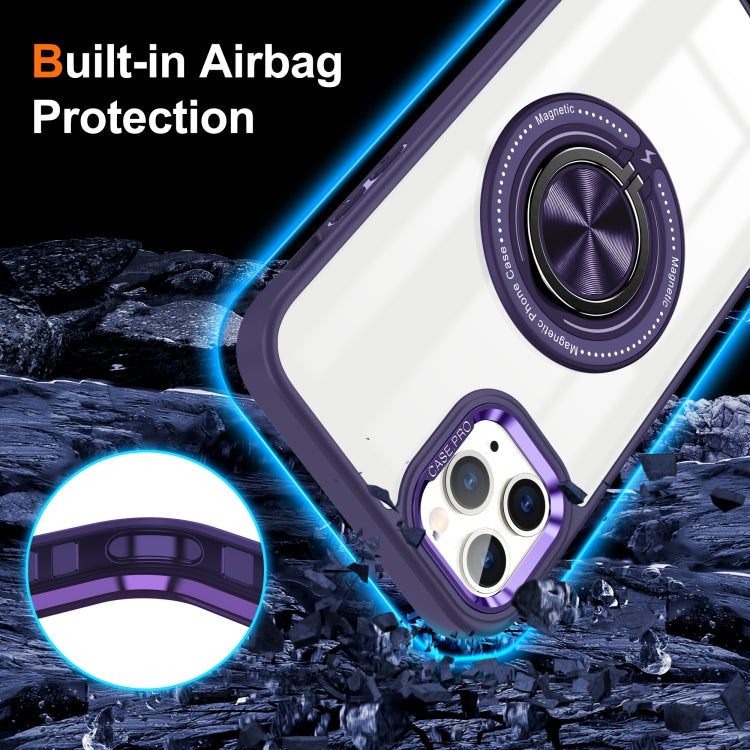 For iPhone 11 Pro Max Magnetic Rotating Ring Holder Phone Case