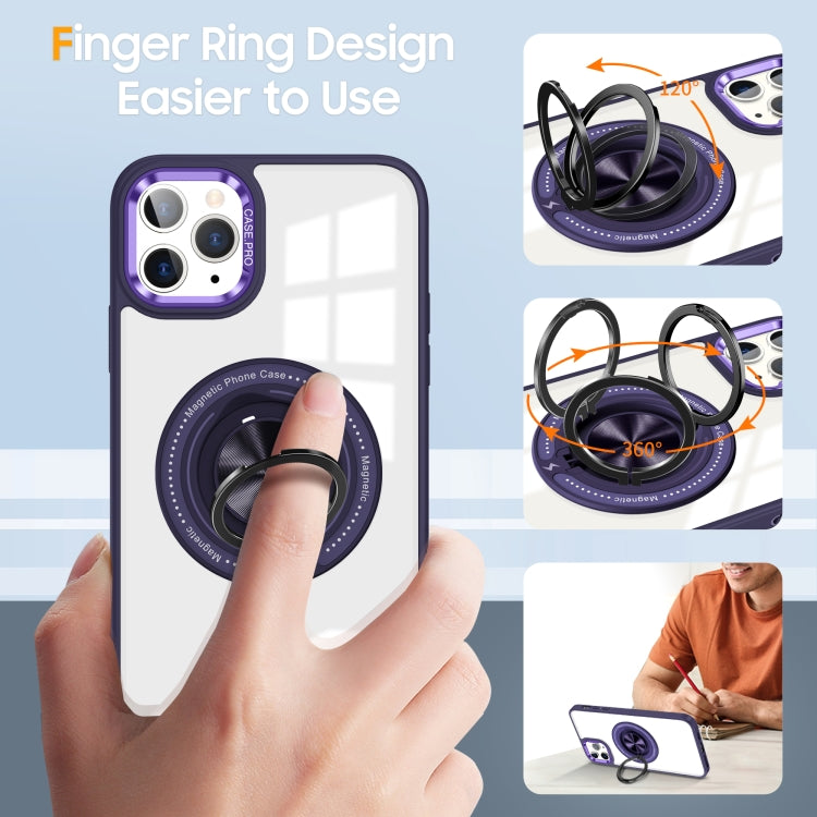 For iPhone 11 Pro Max Magnetic Rotating Ring Holder Phone Case
