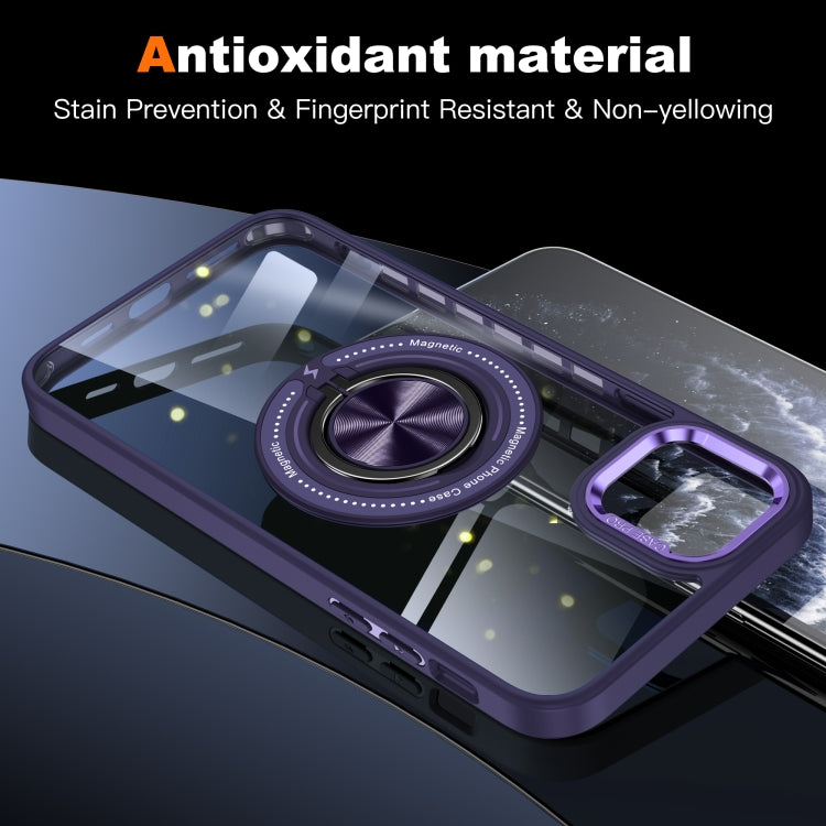 For iPhone 11 Pro Max Magnetic Rotating Ring Holder Phone Case