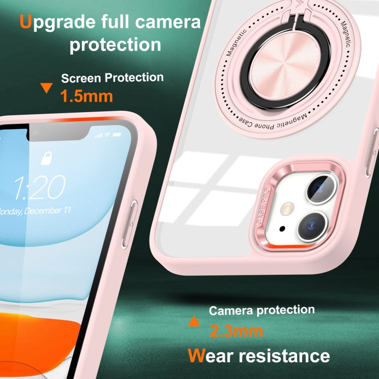 For iPhone 11 Magnetic Rotating Ring Holder Phone Case