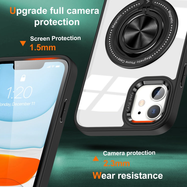 For iPhone 11 Magnetic Rotating Ring Holder Phone Case