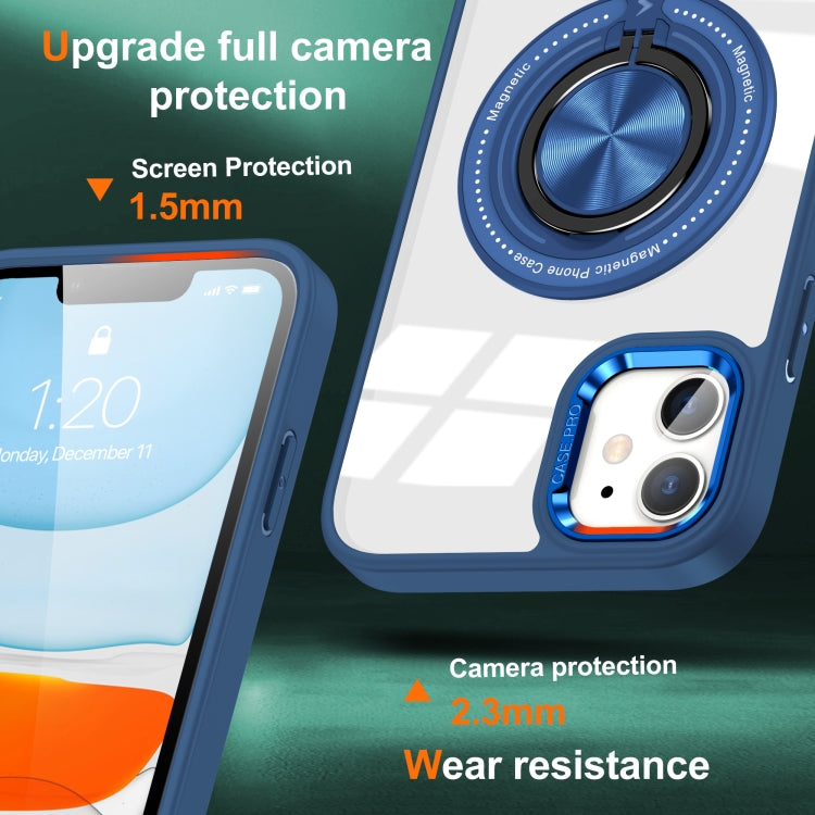 For iPhone 11 Magnetic Rotating Ring Holder Phone Case