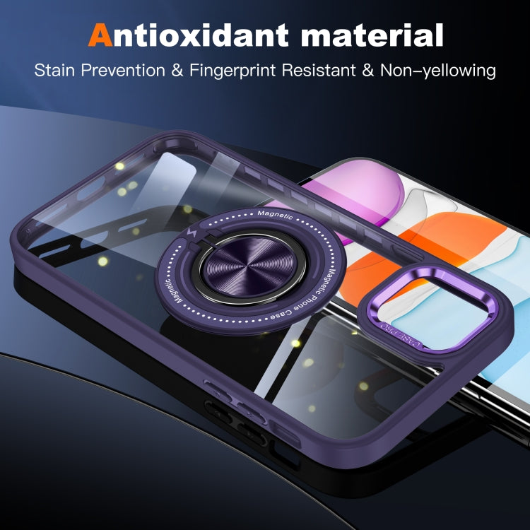 For iPhone 11 Magnetic Rotating Ring Holder Phone Case