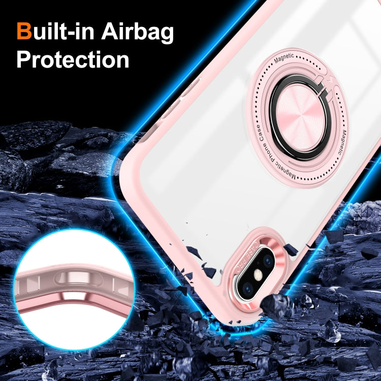 For iPhone XS / X Magnetic Rotating Ring Holder Phone Case