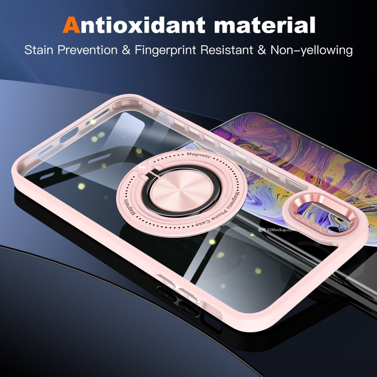 For iPhone XS / X Magnetic Rotating Ring Holder Phone Case