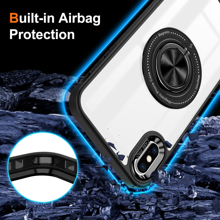 For iPhone XS / X Magnetic Rotating Ring Holder Phone Case