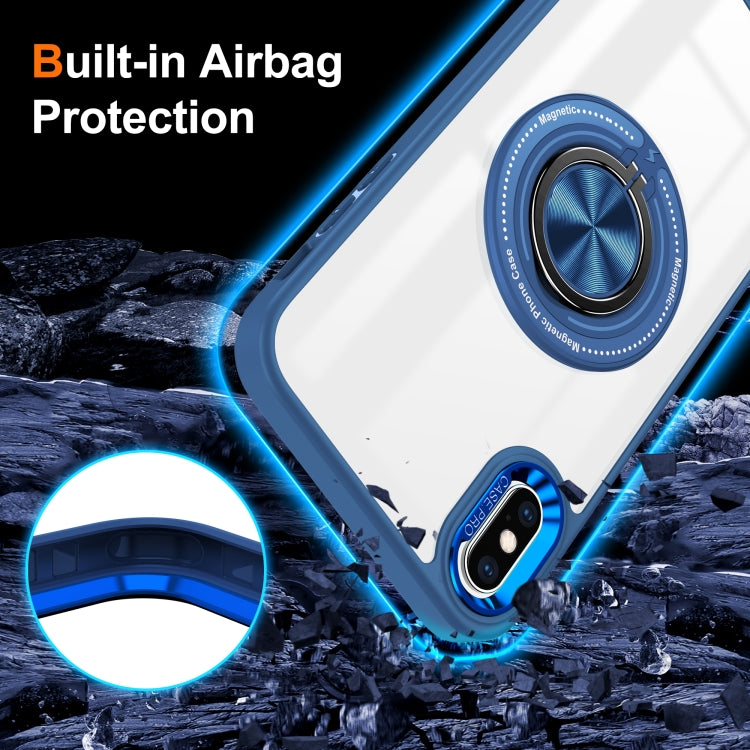 For iPhone XS / X Magnetic Rotating Ring Holder Phone Case