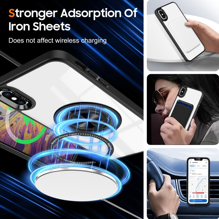 For iPhone XS Max Magnetic Rotating Ring Holder Phone Case