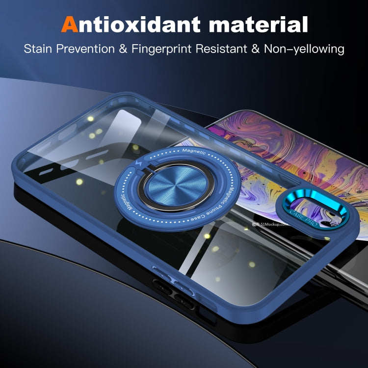 For iPhone XS Max Magnetic Rotating Ring Holder Phone Case