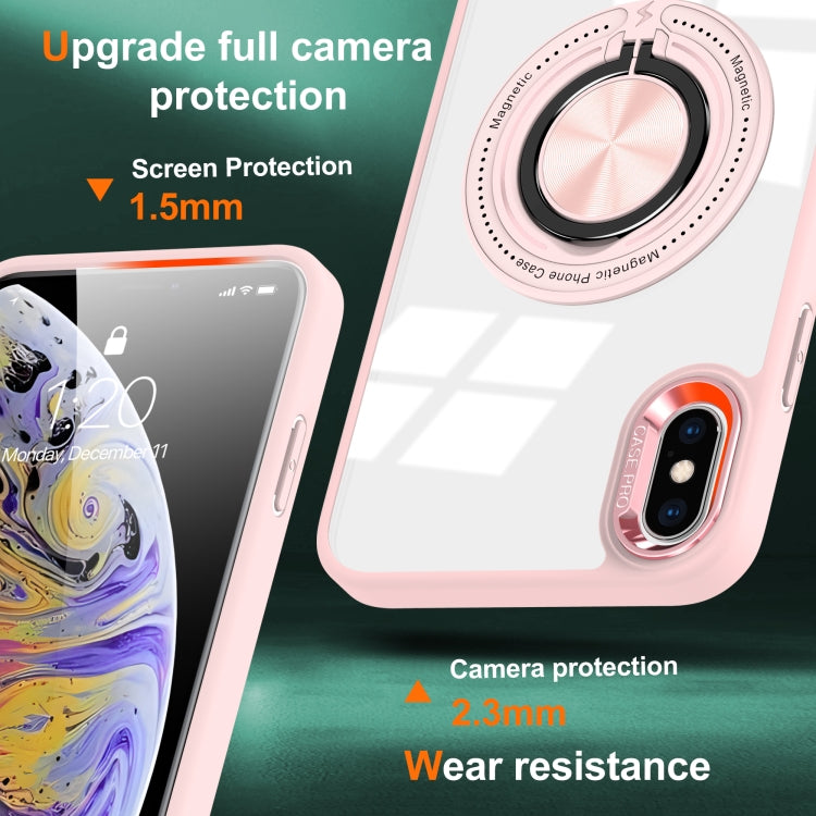 For iPhone XR Magnetic Rotating Ring Holder Phone Case