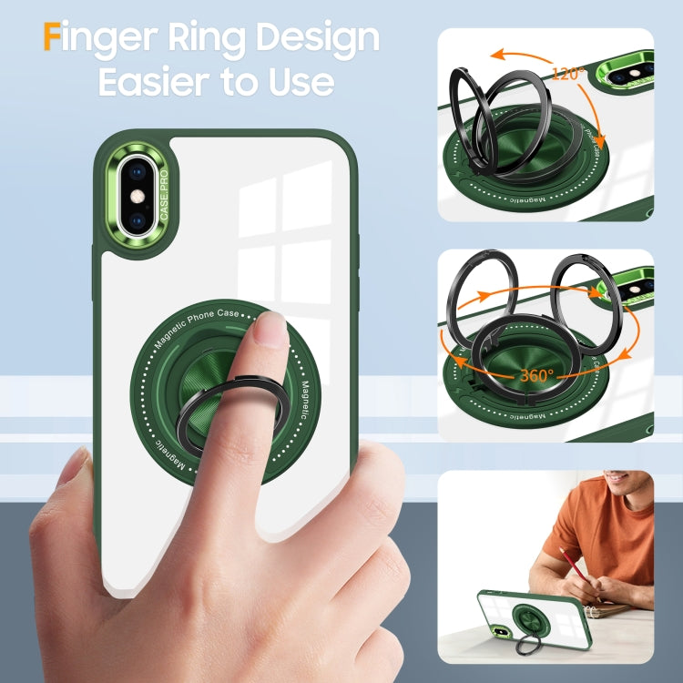 For iPhone XR Magnetic Rotating Ring Holder Phone Case