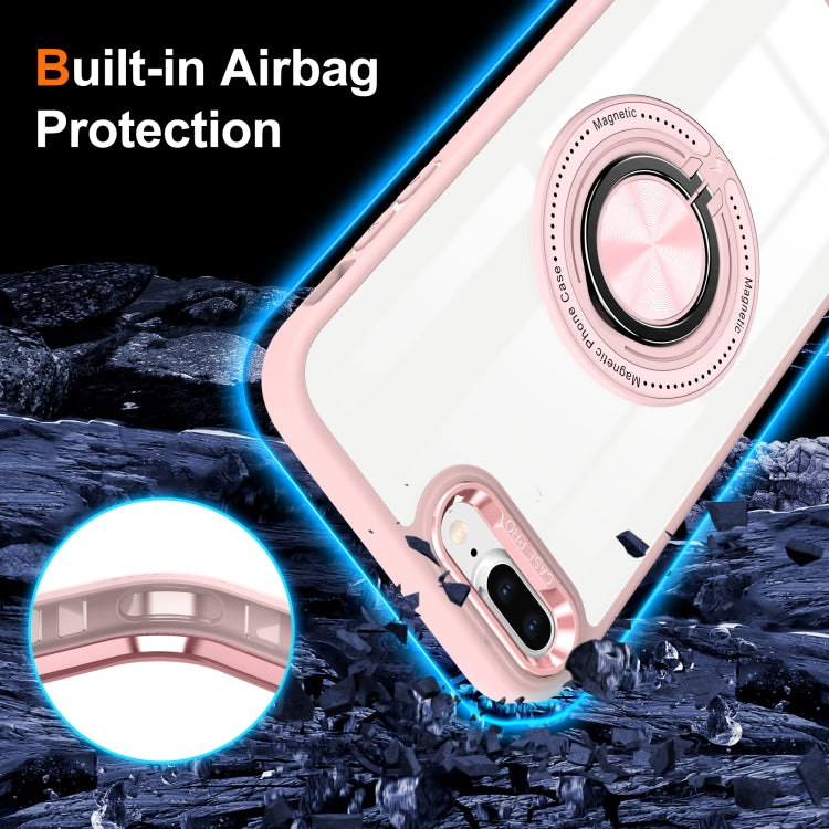For iPhone 8 Plus / 7 Plus Magnetic Rotating Ring Holder Phone Case
