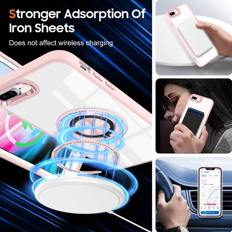 For iPhone 8 Plus / 7 Plus Magnetic Rotating Ring Holder Phone Case