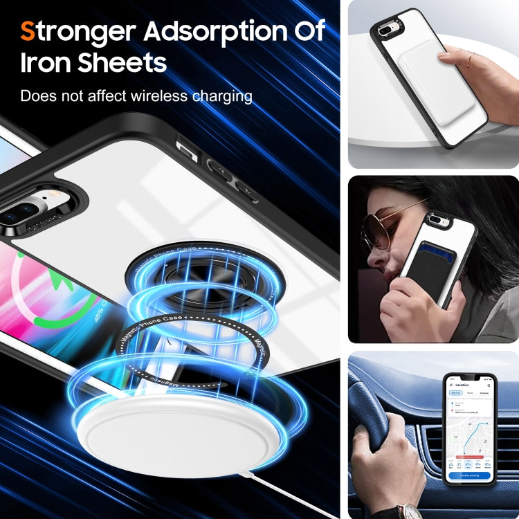 For iPhone 8 Plus / 7 Plus Magnetic Rotating Ring Holder Phone Case