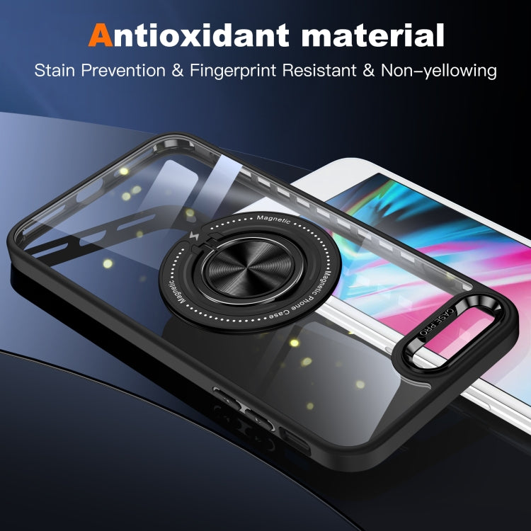For iPhone 8 Plus / 7 Plus Magnetic Rotating Ring Holder Phone Case
