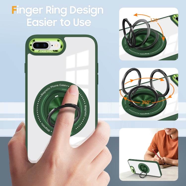 For iPhone 8 Plus / 7 Plus Magnetic Rotating Ring Holder Phone Case