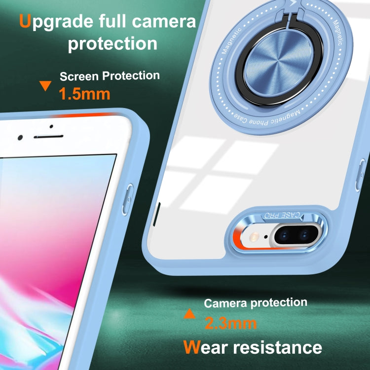 For iPhone 8 Plus / 7 Plus Magnetic Rotating Ring Holder Phone Case