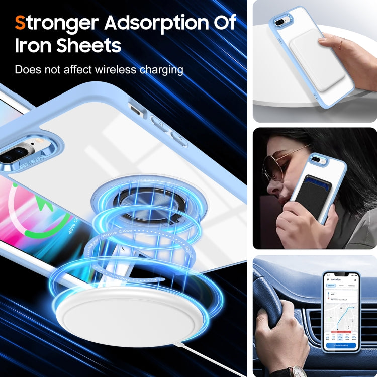 For iPhone 8 Plus / 7 Plus Magnetic Rotating Ring Holder Phone Case