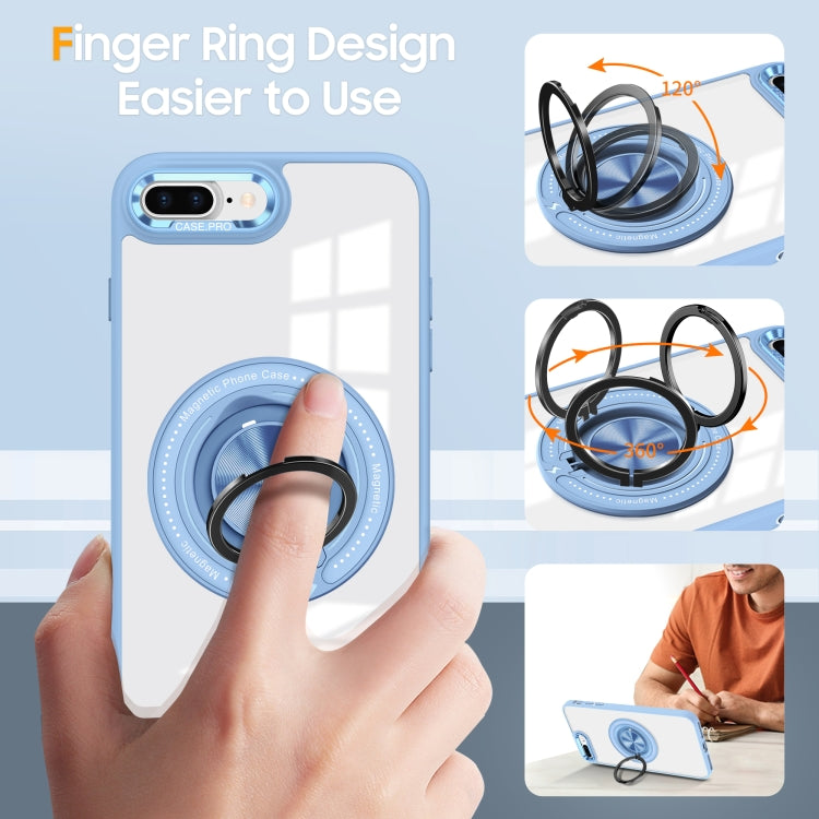 For iPhone 8 Plus / 7 Plus Magnetic Rotating Ring Holder Phone Case