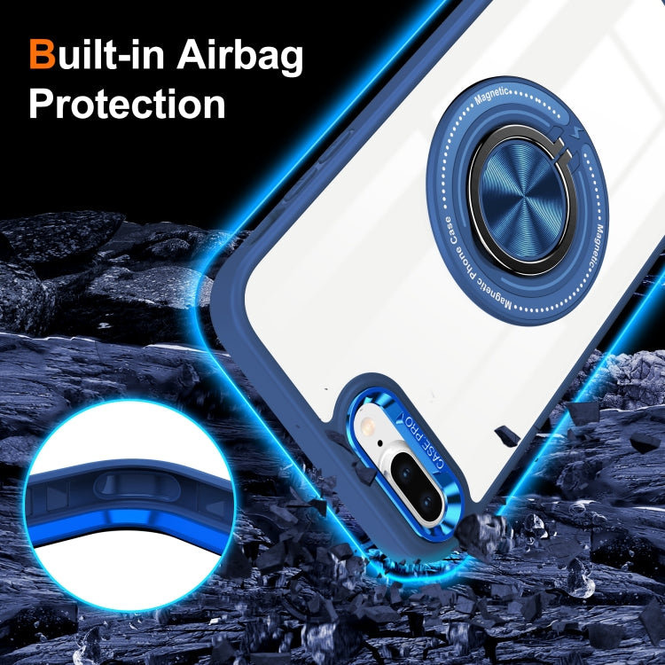 For iPhone 8 Plus / 7 Plus Magnetic Rotating Ring Holder Phone Case