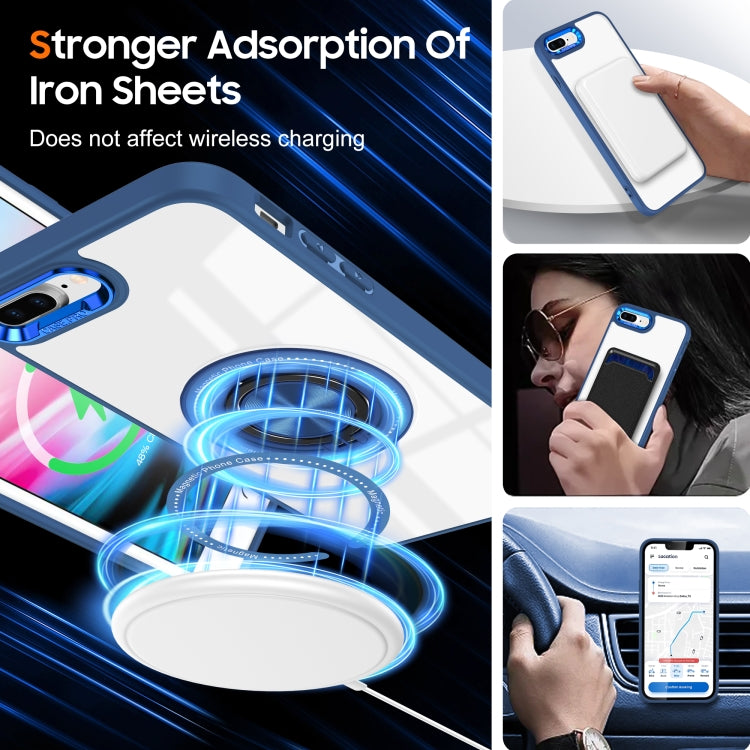 For iPhone 8 Plus / 7 Plus Magnetic Rotating Ring Holder Phone Case