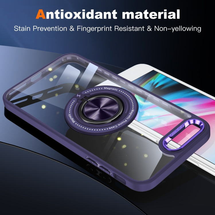 For iPhone 8 Plus / 7 Plus Magnetic Rotating Ring Holder Phone Case