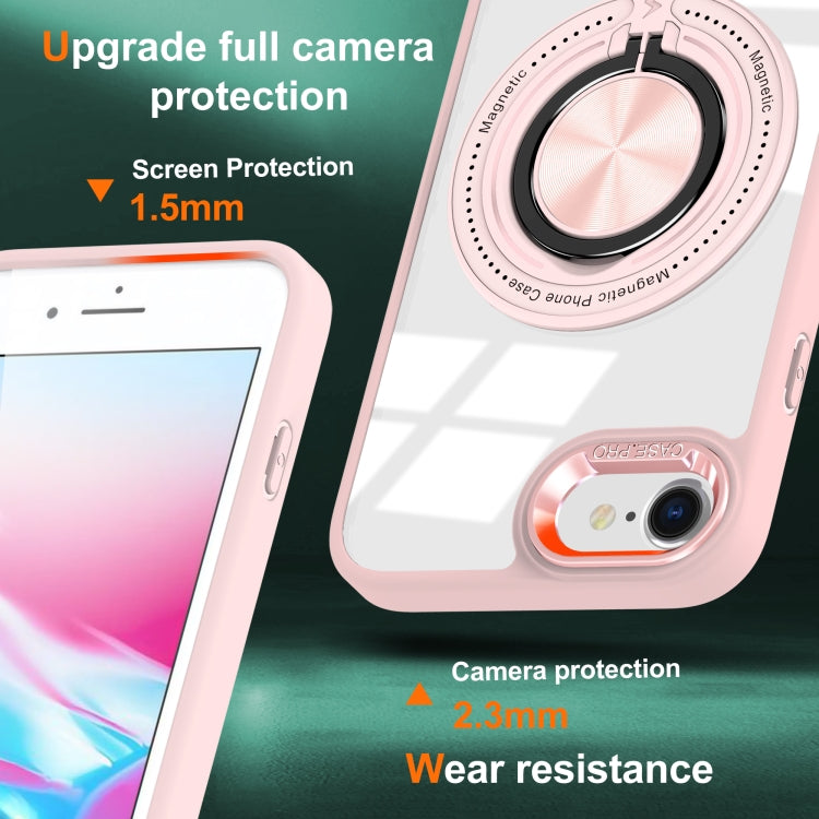 For iPhone SE 2022 / 2020 / 8 / 7 Magnetic Rotating Ring Holder Phone Case