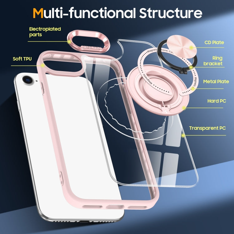 For iPhone SE 2022 / 2020 / 8 / 7 Magnetic Rotating Ring Holder Phone Case