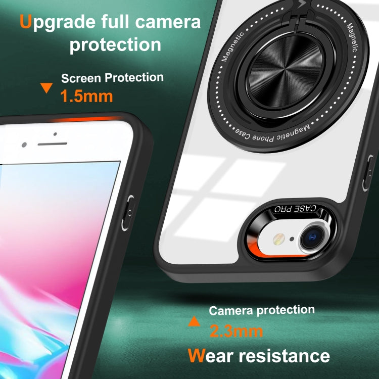 For iPhone SE 2022 / 2020 / 8 / 7 Magnetic Rotating Ring Holder Phone Case